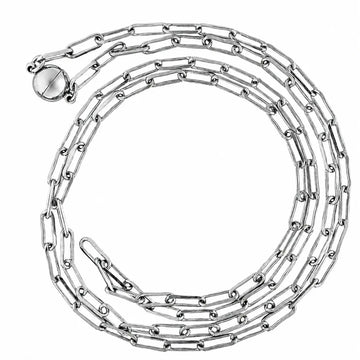 LONG Strand Necklace - Paperclip - Silver Seriously Romantic