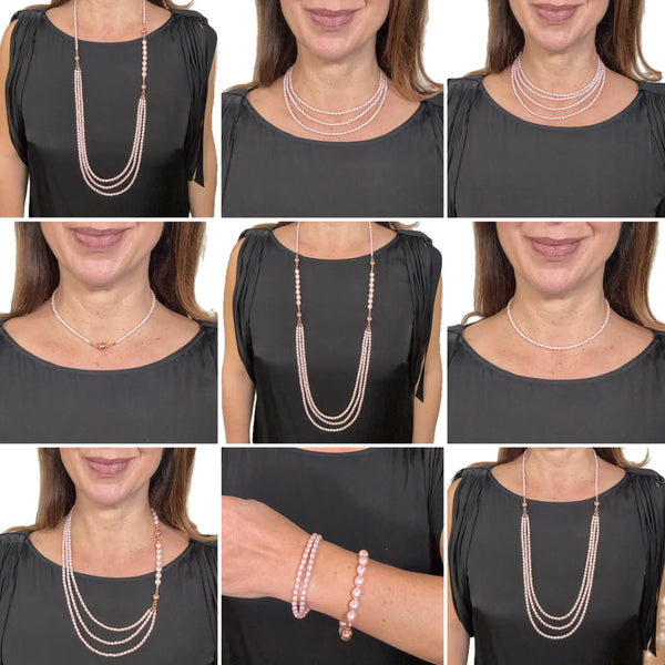10 Way Necklace - Shell Pearl - PINK Maria Nicola