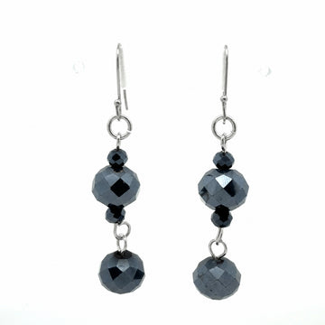 Long Earrings - Midnight Crystal
