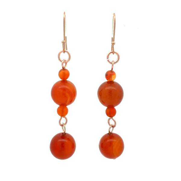 Long Earrings - Orange Agate Maria Nicola