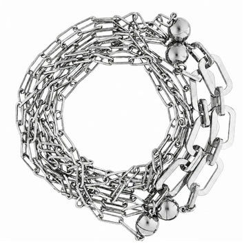 10 Way Necklace - Paperclip - Silver Seriously Romantic