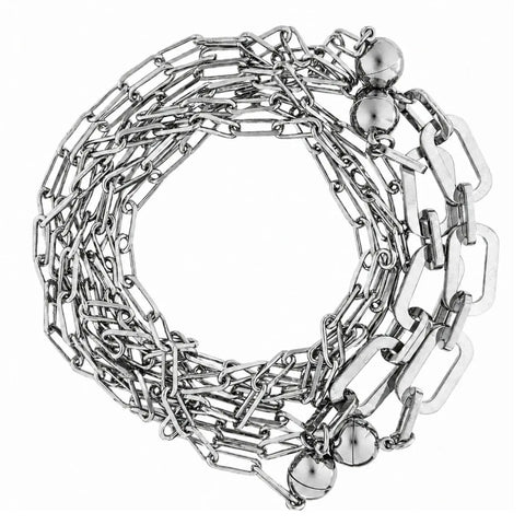 10 Way Necklace - Paperclip - Silver