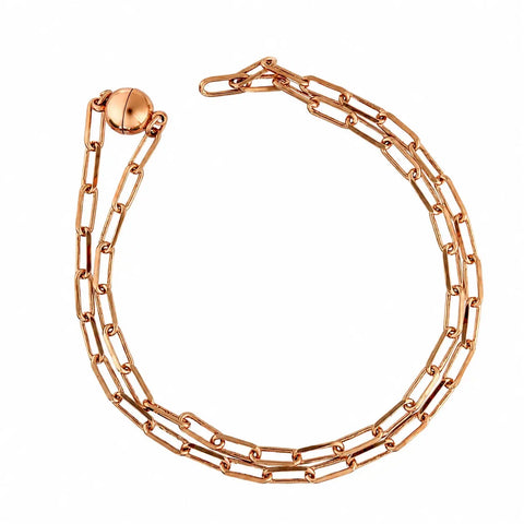 Medium Strand Necklace - Paperclip - Rose Gold