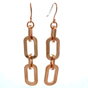 Long Earrings - Paperclip - Rose Gold Seriously Romantic