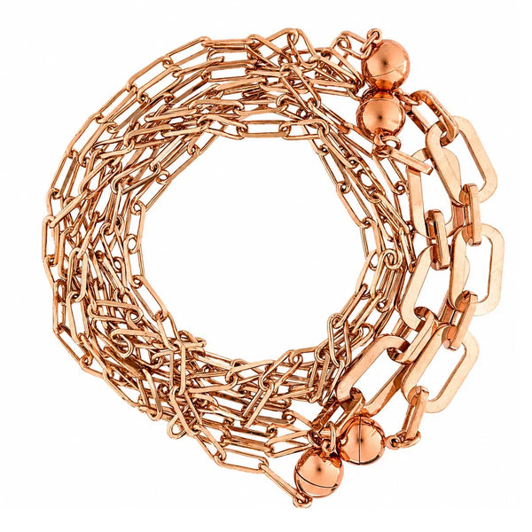10 Way Necklace - Paperclip - Rose Gold Seriously Romantic