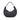 WOVEN LEATHER HANDBAG - CRESCENT - BLACK ORAN Leather
