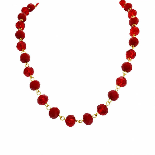 Link Necklace - Translucent Red Seriously Romantic