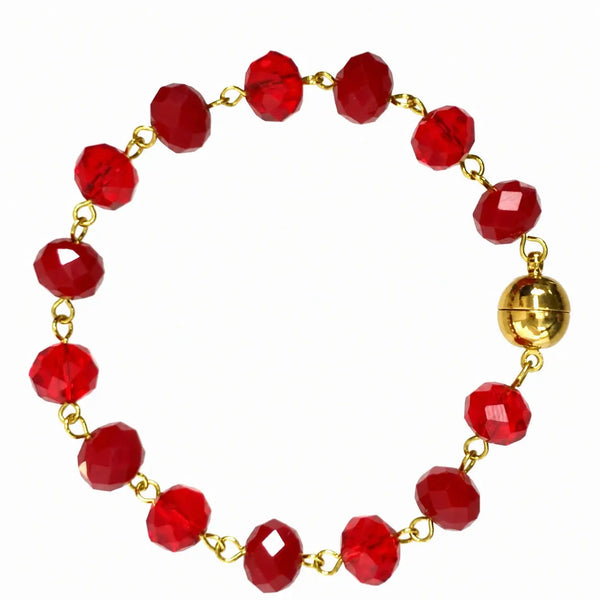 Bracelet Link - Translucent Red Seriously Romantic