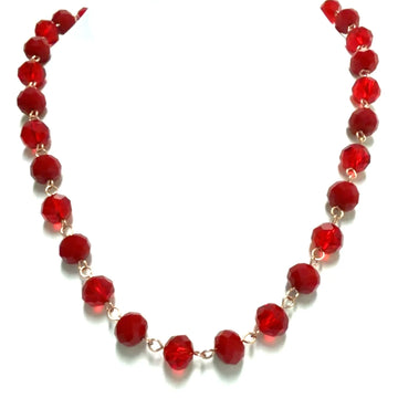 Link Necklace - Translucent Red Seriously Romantic