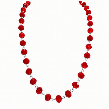 LONGER Link Necklace -  Translucent Red