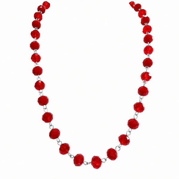 LONGER Link Necklace -  Translucent Red Seriously Romantic