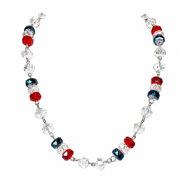 Limited Edition - Link Necklace - Red White and Blue Maria Nicola
