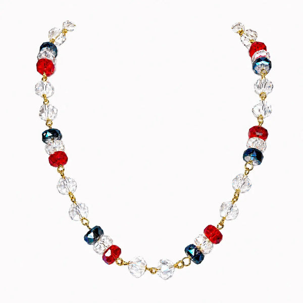 Limited Edition - Link Necklace - Red White and Blue Maria Nicola