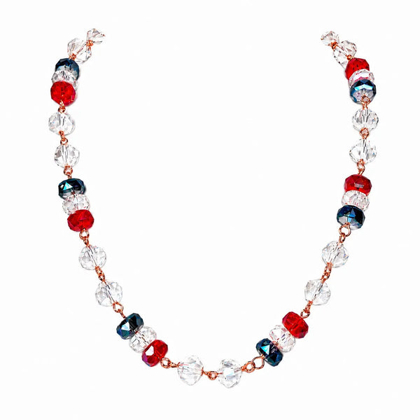 Limited Edition - Link Necklace - Red White and Blue Maria Nicola