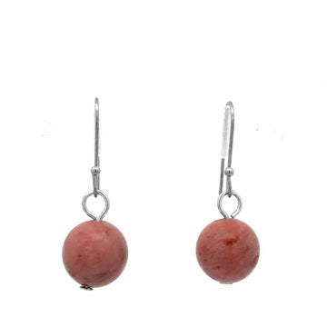Short Earrings - Rhodochrosite Maria Nicola