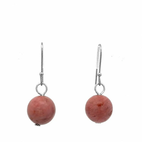 Short Earrings - Rhodochrosite