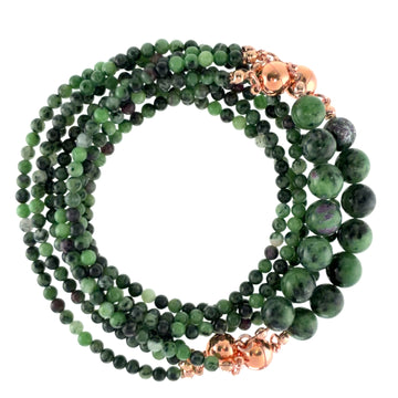 10 Way Necklace - RUBY ZOISITE