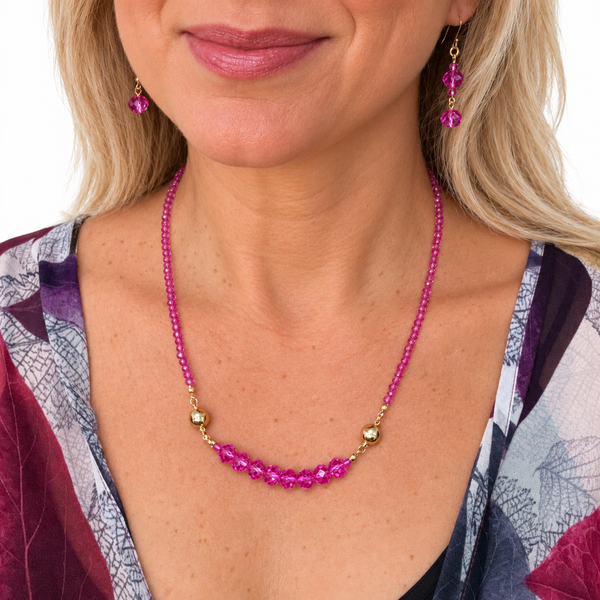 Connector - Fuchsia Crystal Maria Nicola
