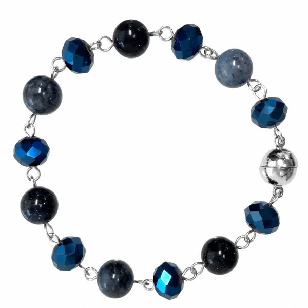 Bracelet Link - NEW Sapphire (with blue goldstone and Sodalite) Seriously Romantic