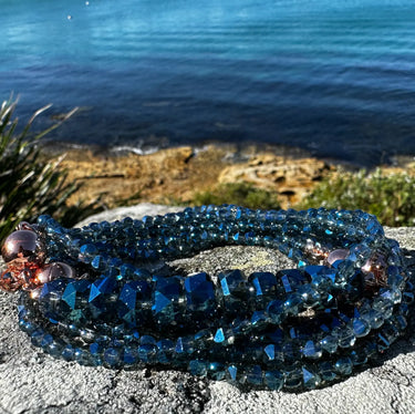 10 Way Necklace - Blue Shade Crystal Seriously Romantic