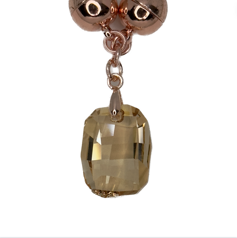 Pendant - Austrian Crystal - BABY Cushion - CHAMPAGNE - LAST CHANCE!