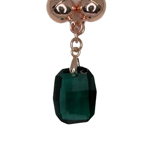 Pendant - Austrian Crystal - BABY Cushion - EMERALD