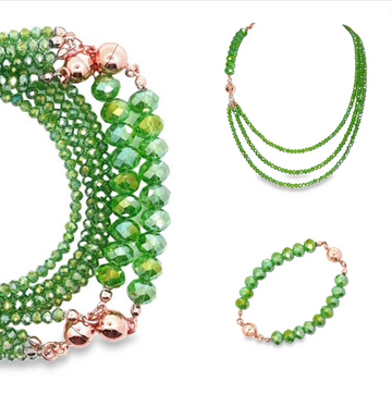 10 Way Necklace - Green AB