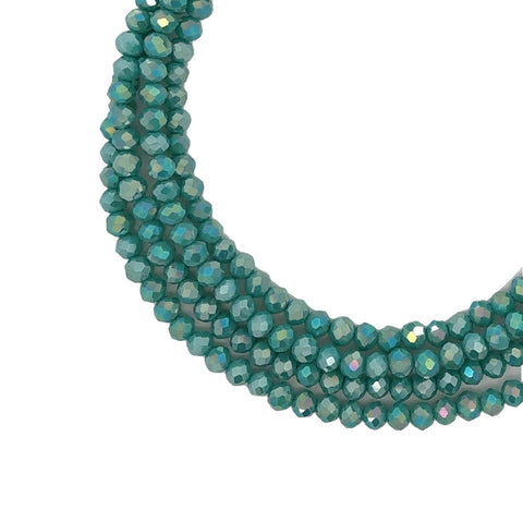 Medium Strand Necklace - Turquoise Crystal