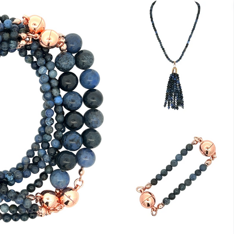 10 Way BUNDLE  - Sodalite (Includes 10 Way Necklace, Tassel & Mini Connectors)