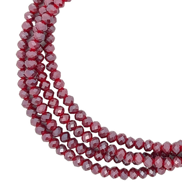 MEDIUM STRAND NECKLACE - Raspberry Crystal