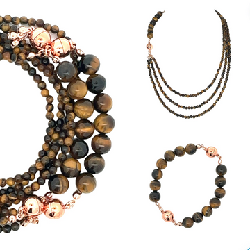 10 Way Necklace - Tiger Eye