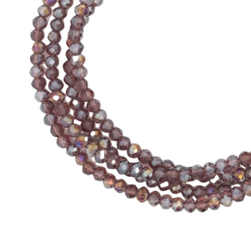 Medium Strand Necklace - Plum Crystal