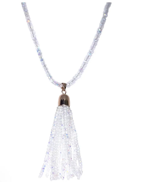 SET 6 - 30% OFF!! LAWN GREEN BAMBOO SCARF+ AB CRYSTAL TASSEL + MOSS GREEN  LEAF CRYSTAL PENDANT FLASH SALE