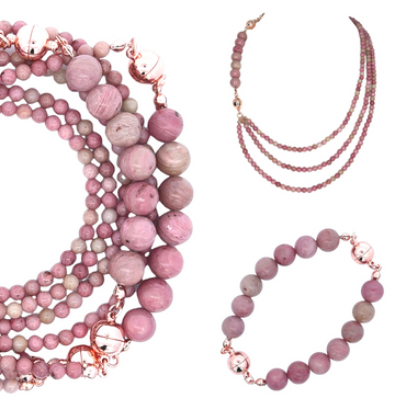 10 Way Necklace - Rhodochrosite