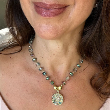 Pendant - Double Sided -PAUA Tree Of Life Pendant