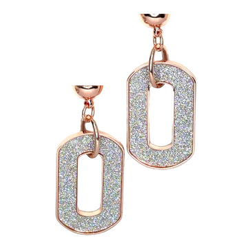 LARIAT ENDS - Shimmer Paperclip - ROSE GOLD