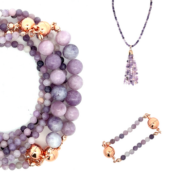 10 Way BUNDLE  - LEPIDOLITE (Includes 10 Way Necklace, Tassel & Mini Connectors)
