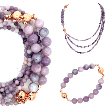 10 Way Necklace - Lepidolite
