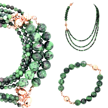10 Way Necklace - RUBY ZOISITE