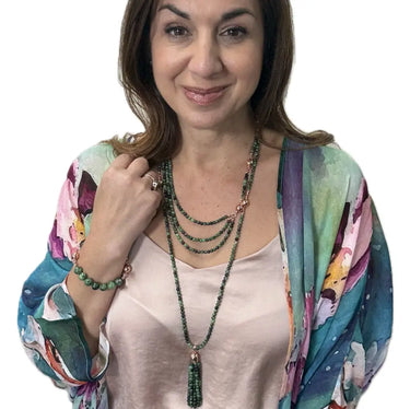 10 Way BUNDLE  - RUBY ZOISITE (Includes 10 Way Necklace, Tassel & Mini Connectors) Maria Nicola