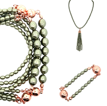 10 Way BUNDLE  - Shell Pearl - OLIVE (Includes 10 Way Necklace, Tassel & Mini Connectors)