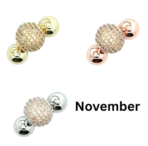 Pendant -  Birthstone Pavé -  NOVEMBER (PRE-SALE ONLY for end of Nov. fulfillment)