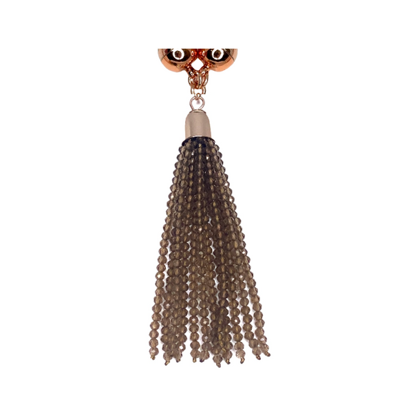 SET 1- 25% OFF! EMERALD & GOLD SQUARE KIMONO + SMOKEY QUARTZ TASSEL + TURQUOISE ORGANIC PEARL PENDANT