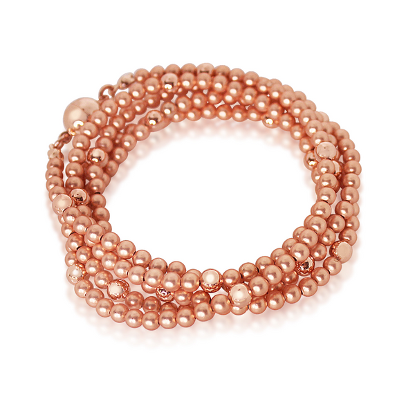 SET 2- 50% OFF! PINK LOTUS LONG KIMONO + OVAL ROSE QUARTZ STONE PENDANT+SATIN ROSE GOLD SATIN LONG STRAND NECKLACE + EDEN WALK ON WATER CUFF