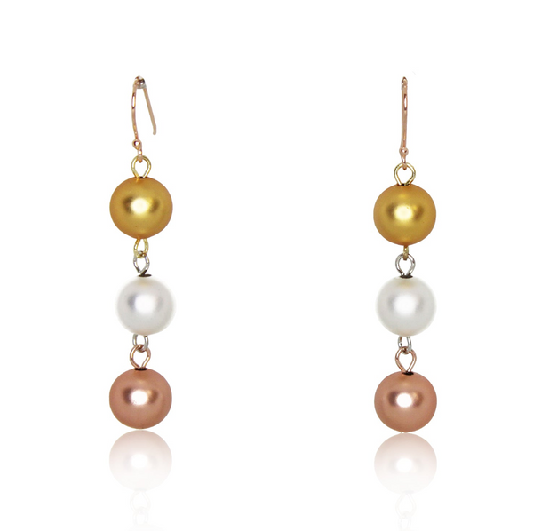 SET 8- 50% OFF! TRI-COLOUR LINK NECKLACE + ENCHANTED HEART PENDANT + TRI-COLOUR LINK EARRINGS