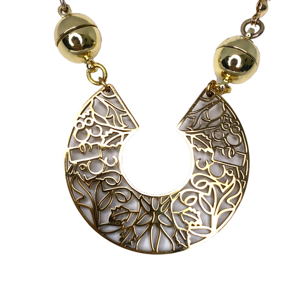 SET 8- 35% OFF! SATIN YELLOW GOLD 10 WAY NECKLACE + I AM BRAVE PENDANT