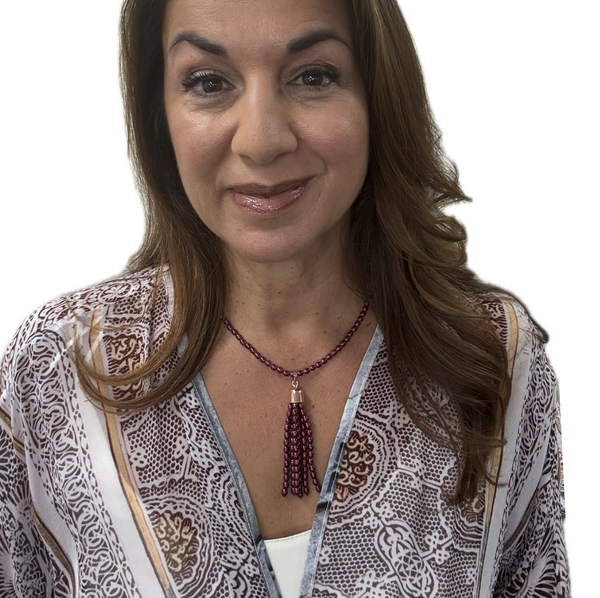 Tassel -  Shell Pearl - BURGUNDY