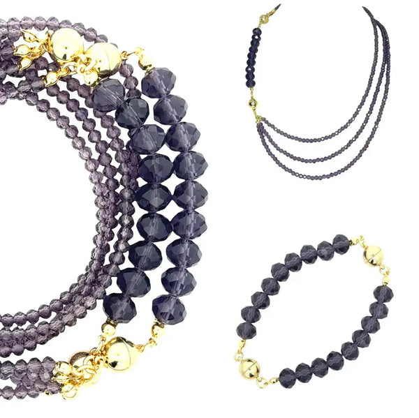 10 Way Necklace - GRAPE Crystal Seriously Romantic