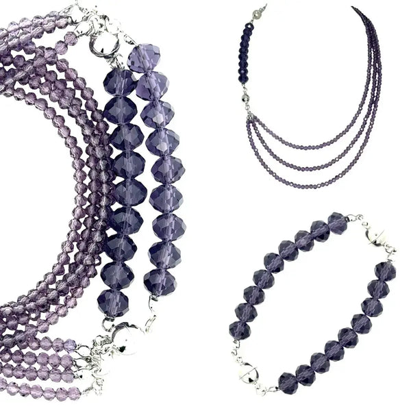 10 Way Necklace - GRAPE Crystal Seriously Romantic