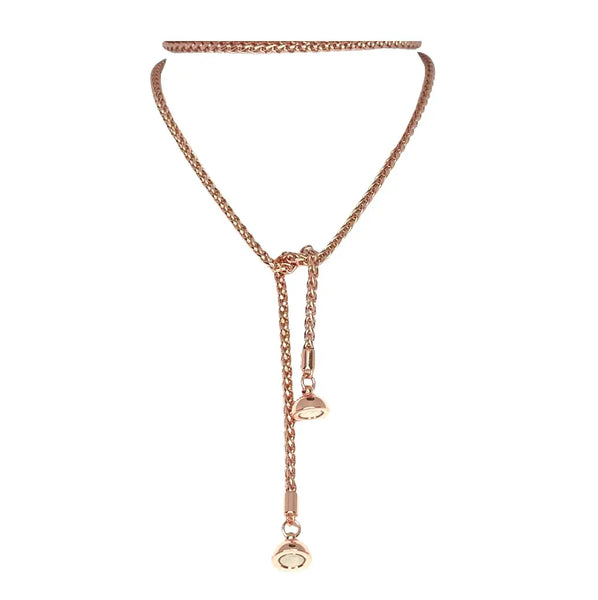 LARIAT / LONG Strand Necklace - WHEAT CHAIN Maria Nicola